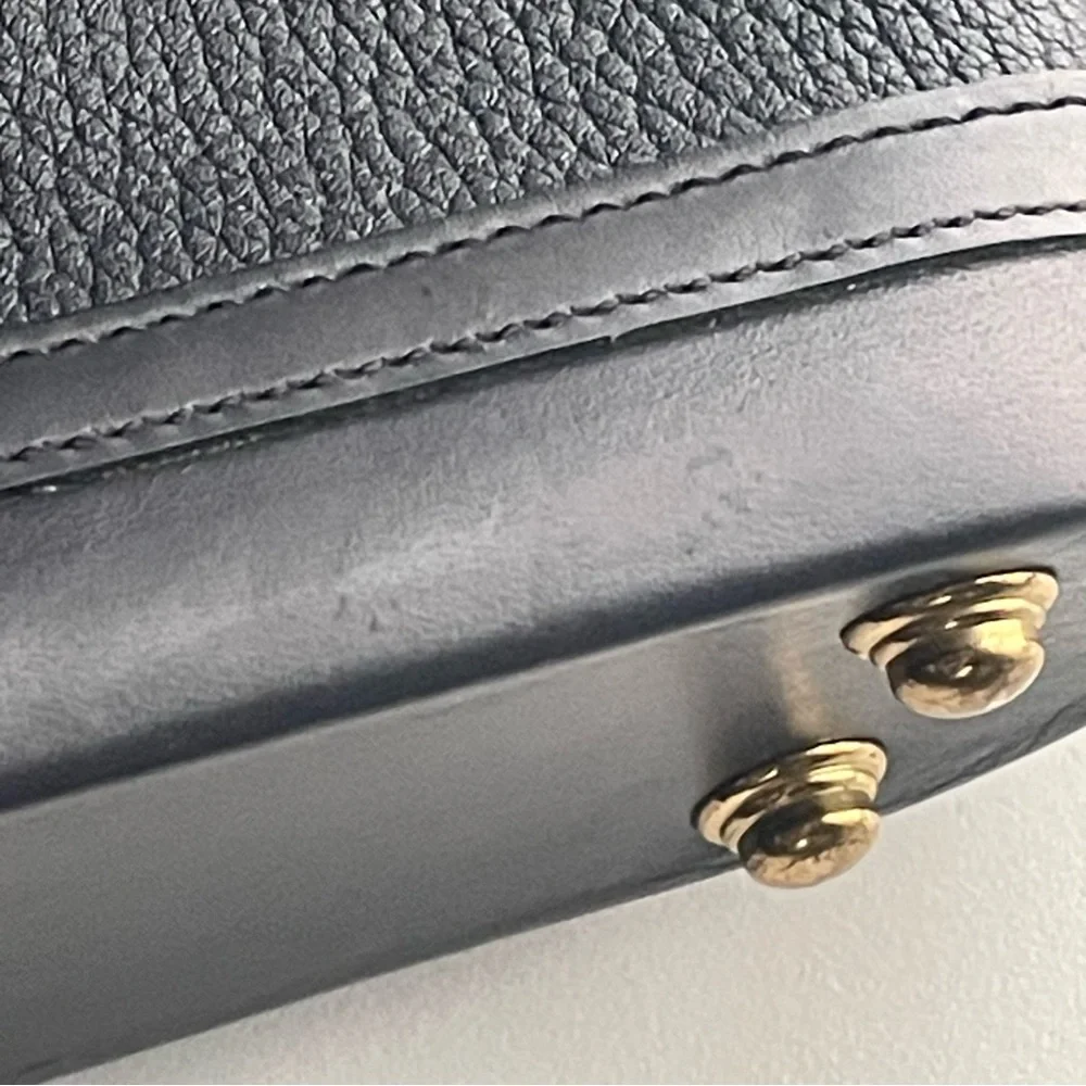 Dooney and Bourke Navy Blue Leather Mini Norfolk Bag crossbody bag - Picture 10 of 16